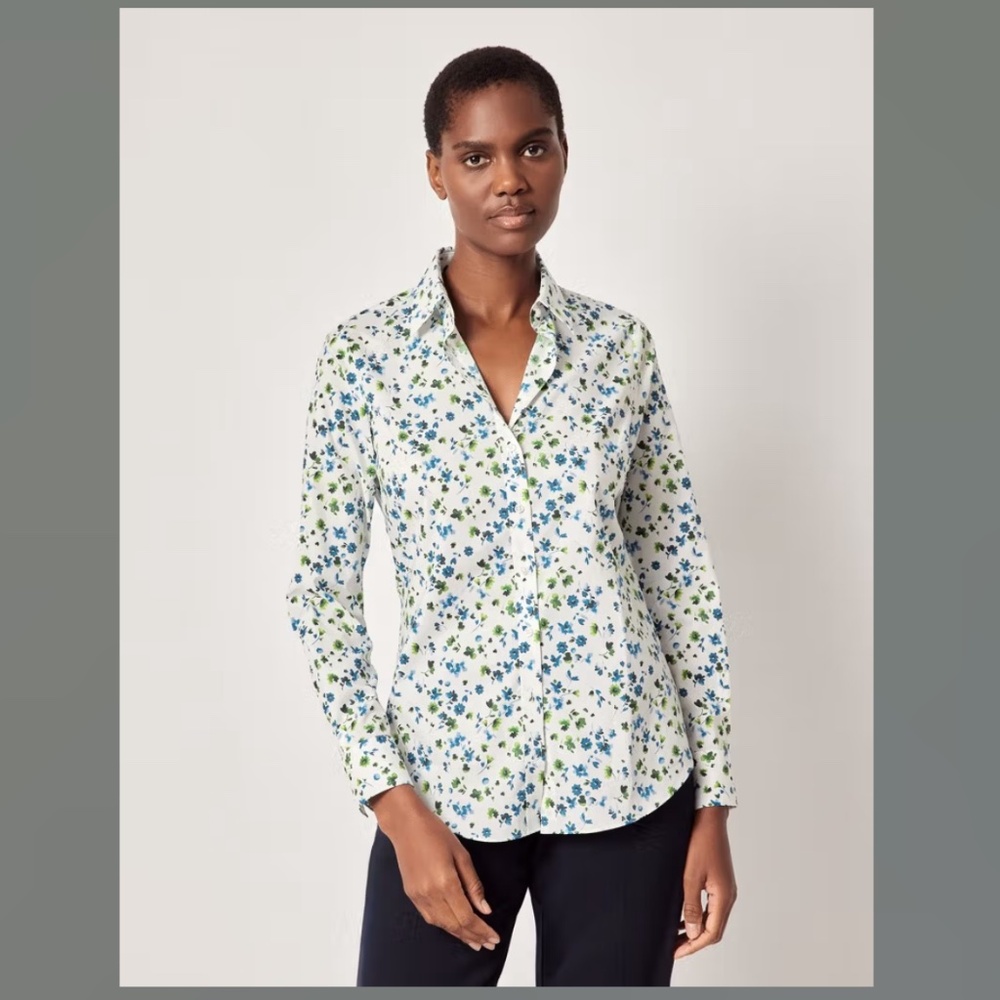 HAWES & CURTIS fitted cotton blend floral button up - Picture 13 of 16